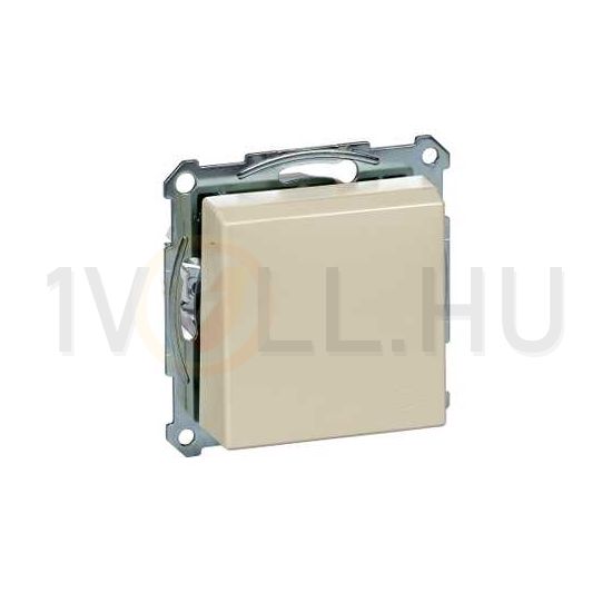 Merten-SM 162 dugalj földelt csapófedéllel gyerekzárral krém IP20 süllyesztett rugós Schneider - MTN2310-0344