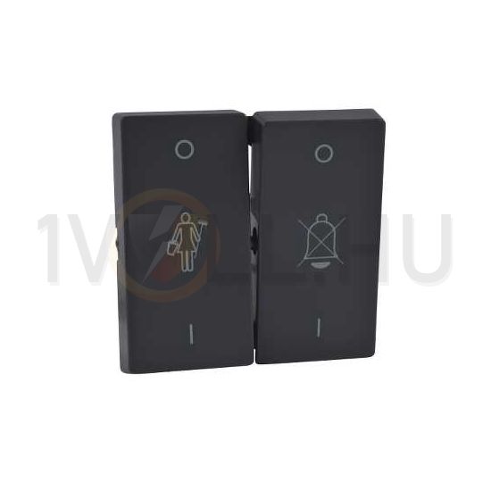 Merten-SM billentyű szállodai antracit kettős kapcs/nyg.-hoz fehér többféle-jel IP20 Schneider - MTN435614