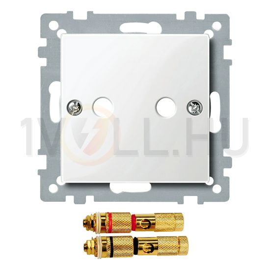 Merten-SM fedlap monó hangszóró csatlakozóhoz műanyag címketartó nélkül Schneider - MTN468819