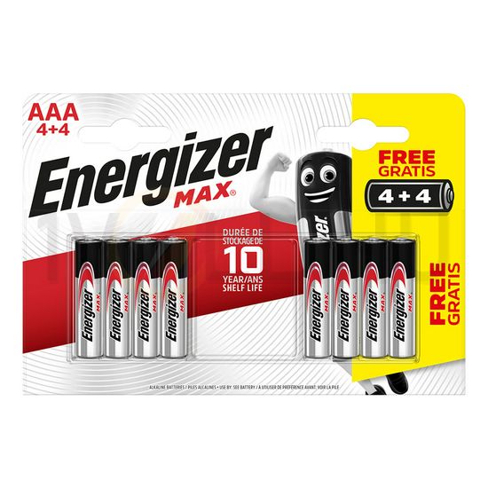 Mikro elem AAA 1.5V alkáli-mangán LR 03 Micro(AAA/R03) MN2400 Max Energizer - E301530900M