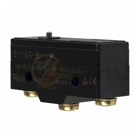 Mikrokapcsoló nyomóbütyök műanyag 1ny 1z 15A/AC15/230V IP00 csúszó érintkező Z-15G-B OMI OMRON - 382399