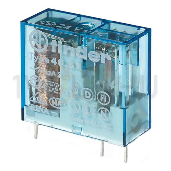 Miniatűr relé NYÁK/dugasz 10A 1-v 12VDC monostabil IP20 40.51.9.012.0000 FINDER - 405190120000