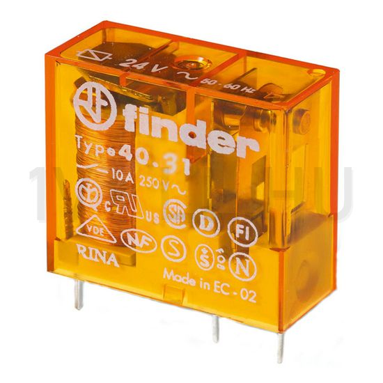 Miniatűr relé NYÁK/dugasz 10A 1-v 230VAC monostabil IP20 40.31.8.230.0000 FINDER - 403182300000