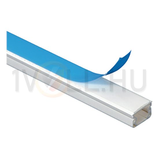 Minicsatorna öntapadós műanyag 20mm x 12.5mm x 2010mm x fehér kezeletlen DLP mini LEGRAND - 648905