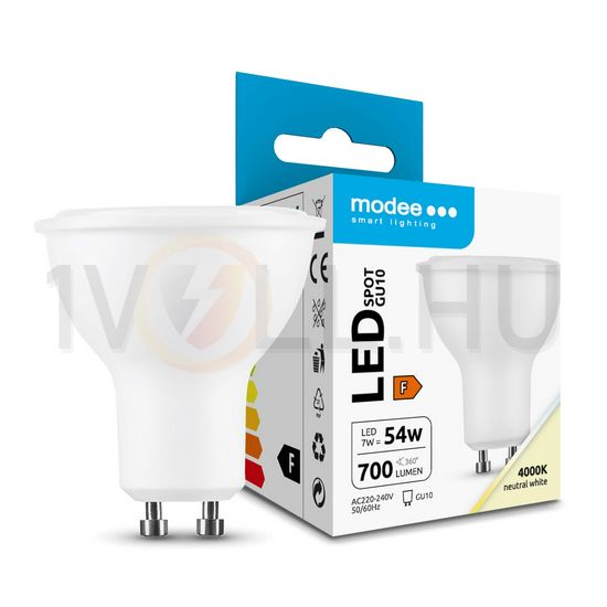 LED lámpa spot alu-műa tükrös PAR16 7W- 50W GU10 700lm 840 220-240V AC 25000h 110° 4000K Modee - ML-GU10P4000K7WN
