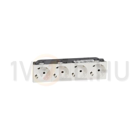 Mosaic 162/4 dugalj sínes földelt központi fedlap fehér IP20 beépített rugós LEGRAND - 077254