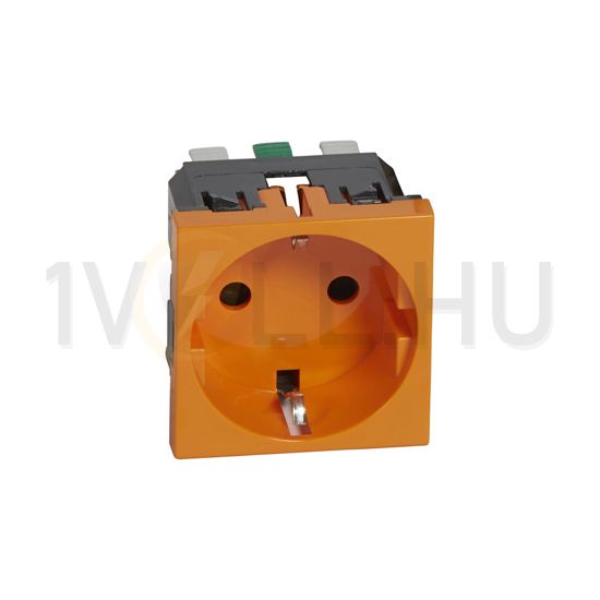 Mosaic 162 dugalj földelt központi fedlap gyerekzárral narancs IP41 modultartó LEGRAND - 077217