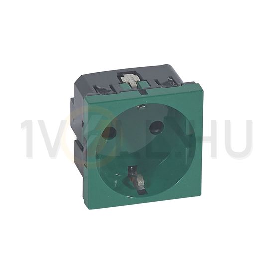 Mosaic 162 dugalj földelt központi fedlap zöld IP41 modultartó szorítókapcsos LEGRAND - 077216