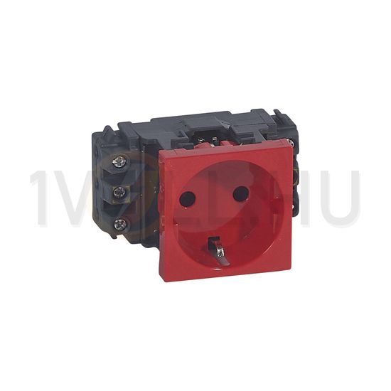 Mosaic 162 dugalj sínes földelt központi fedlap piros IP20 csatornába csavaros LEGRAND - 077611