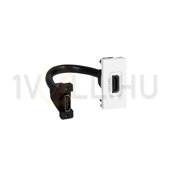 Mosaic médiacsatlakozó betét közp. fedéllel HDMI 0,15m kábellel fehér címketartóval LEGRAND - 078778