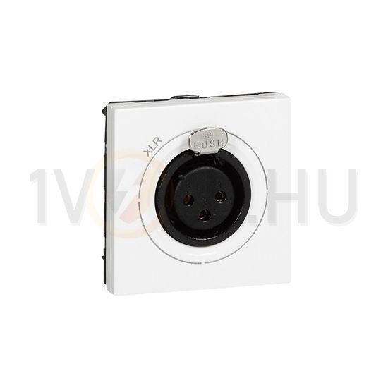Mosaic audió csatlakozó betét közpotni fedéllel XLR anya műanyag fehér LEGRAND - 078755