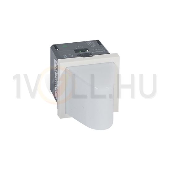 Mosaic jelzőlámpa betét központi fedéllel 0.7W 24V zöld-fényű süllyesztett műanyag fényes LEGRAND - 078562