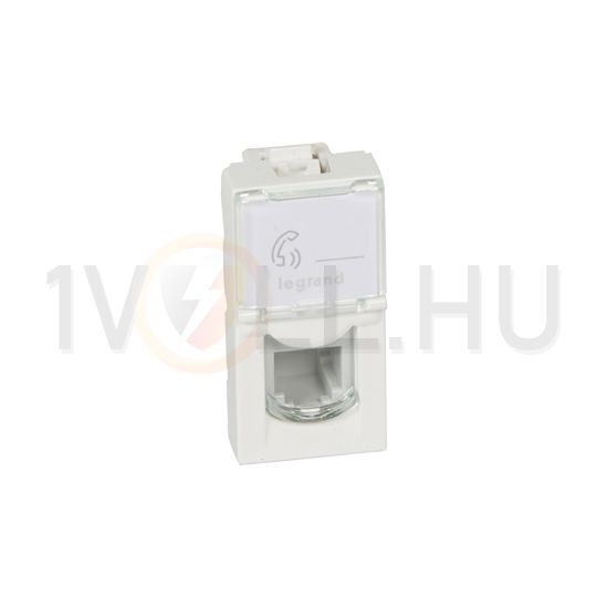 Mosaic telefon csatlakozó betét közp. fedéllel RJ11 műanyag fehér címketartóval LEGRAND - 078730
