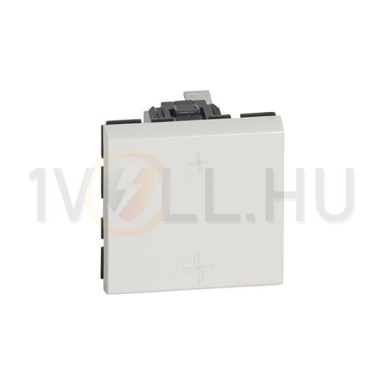 Mosaic ventilátorvezérlő kapcsoló moduláris 250V 10A modultartó fehér LEGRAND - 077027