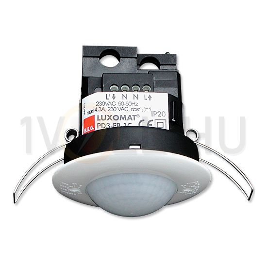 Mozgásérzékelő álmennyezetbe 360° PIR 10m-érzékelésátmérő 2300W 230V fehér IP20 PD3-1C-DE B.E.G. - 92197