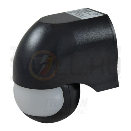 Mozgásérzékelő falra 12m/előre 180° PIR 1000W 230V fehér IP44 TRACON - TMB-112F