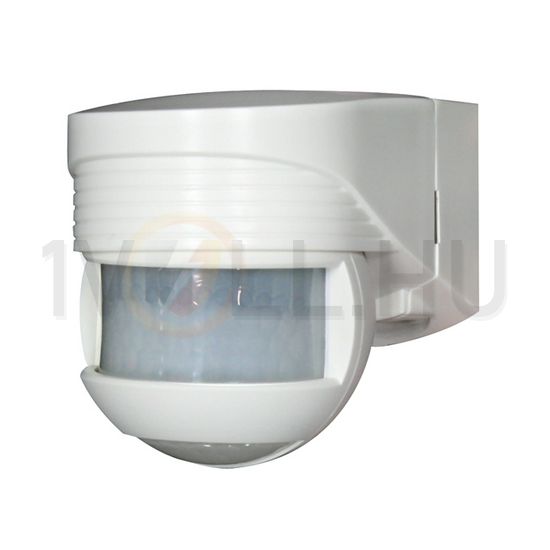 Mozgásérzékelő kültéri falra 12x10m 140° PIR 1000W 230V fehér IP44 LC-Click-N 140 B.E.G. - 91001
