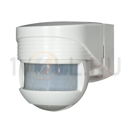 Mozgásérzékelő kültéri falra 12x10m 200° PIR 1000W 230V fehér IP44 LC-Click-N 200 B.E.G. - 91002