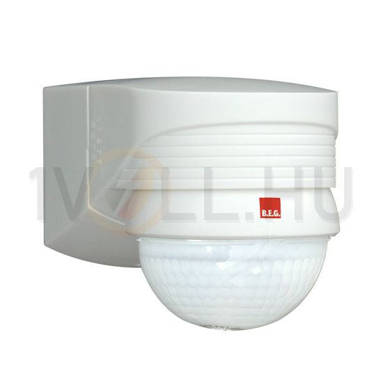 Mozgásérzékelő kültéri falra 16x20m 280° PIR 2000W 230V fehér IP44 LC-Plus 280 B.E.G. - 91008