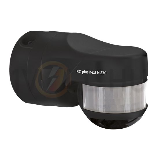 Mozgásérzékelő kültéri falra 20x20m 230° PIR 3000W 240V fekete IP54 RC-plus next N 230 B.E.G. - 93333