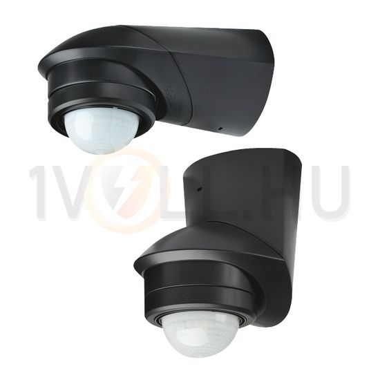 Mozgásérzékelő kültéri felületre 12m/előre 120° PIR 1000W 230V fekete McGuard prof BM120sw GROTHE - 94533