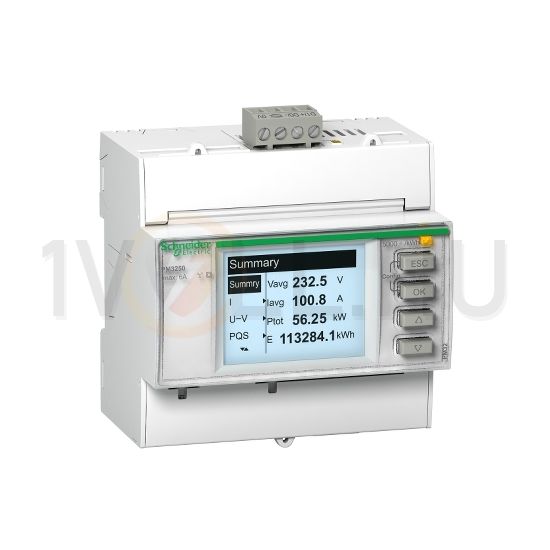 Multifunkciós teljesítménymérő sorolható MODBUS 6A áramváltós 50-330V PowerLogic PM3000 Schneider - METSEPM3255