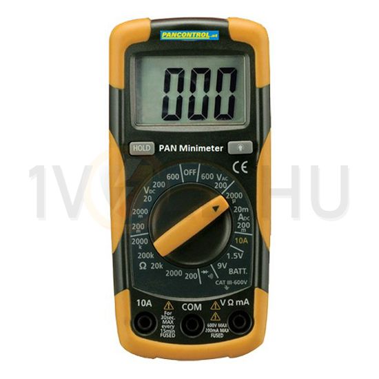 Multiméter V-A-Ohm digitális 600VDC 600VAC 10ADC 2MOhm Pancontrol - PAN Minimeter