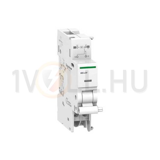 Munkaáramú kioldó iC40/iC60/iC65/iDPN/ARA/RCA-hoz 1-v 6A 415V AC/DC 1modul Acti9 iMX-OF Schneider - A9A26946