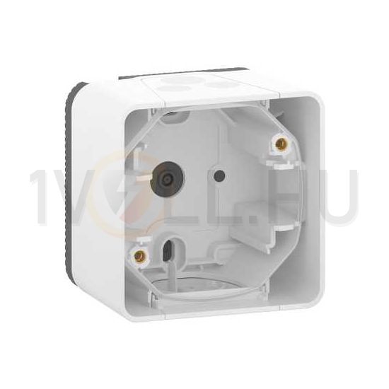 MurevaStyl kiemelődoboz 1-es vízszintes és függőleges fehér műanyag IP55 Schneider - MUR39911