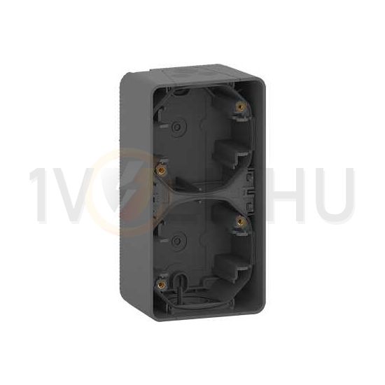 MurevaStyl kiemelődoboz 2-es függőleges szürke műanyag IP55 Schneider - MUR37912