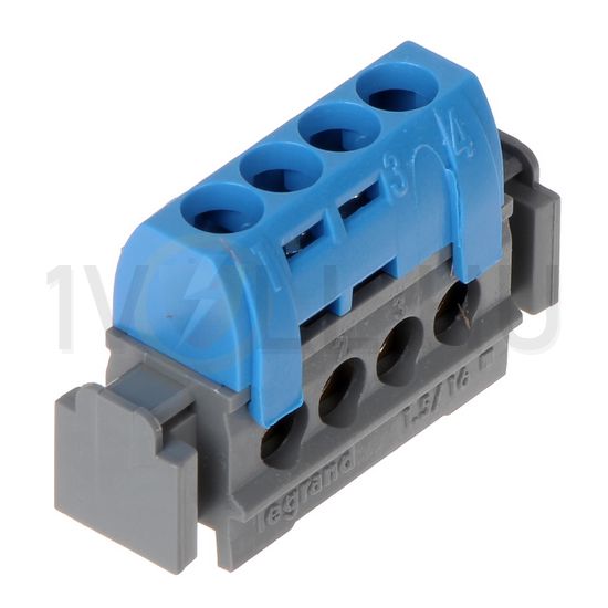 N-sín 4P csavaros 4csatl./16mm2 kalapsínre Lexic LEGRAND - 004840