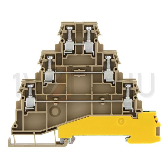 Négyszintes sorkapos 2,5mm2 TS35 24A 400V csavaros bézs VMAK2,5 CONTA-CLIP - 1425.2