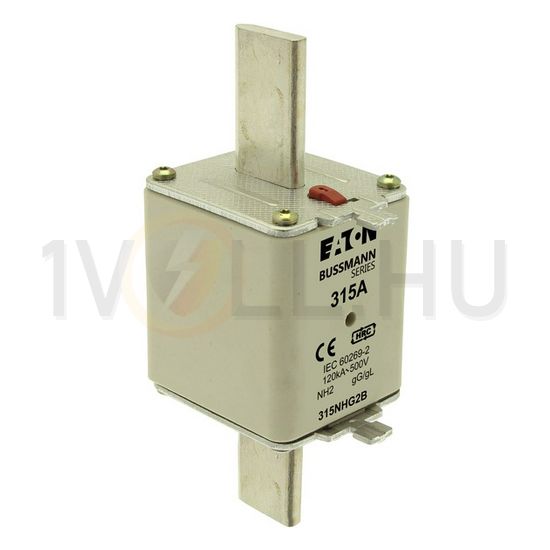 NH biztosítóbetét NH2 315A gL/gG 500V AC 120kA kombikijelző-kioldásjelzéssel Bussmann EATON - 315NHG2B