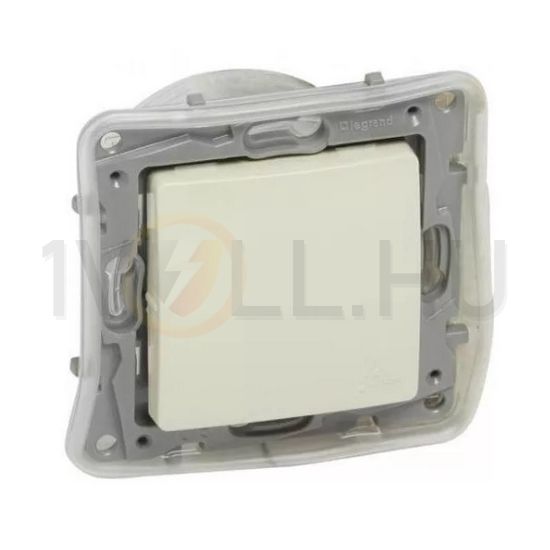 Niloé 106 váltókapcsoló betét közp. fedéllel bézs süllyesztett rugós IP44 1- LEGRAND - 764614