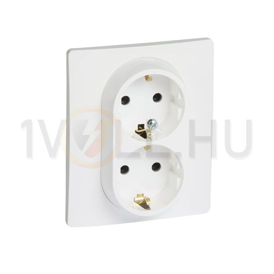 Niloé 162/2 dugalj földelt központi fedlap fehér IP31 süllyesztett csavaros LEGRAND - 764534