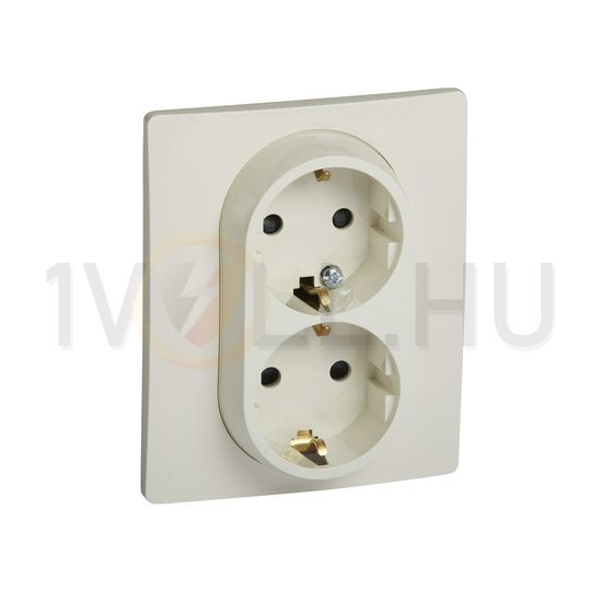 Niloé 162/2 dugalj földelt központi fedlap gyerekzárral bézs IP20 süllyesztett csavaros LEGRAND - 764644