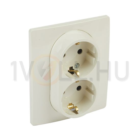 Niloé 162/2 dugalj földelt központi fedlap bézs IP31 süllyesztett csavaros LEGRAND - 764634