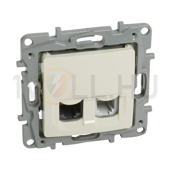 Niloé adatcsatlakozó betét közp. fedéllel RJ45/RJ11 Cat5 műanyag bézs LEGRAND - 764670