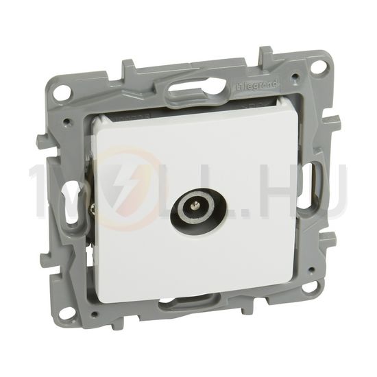 Niloé antenna aljzat TV körmös süllyesztett fehér 1-kimenet MM-végzáró 10dB/860MHz LEGRAND - 764555