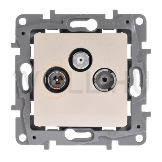 Niloé antenna aljzat TV-R-SAT süllyesztett bézs 3-kimenet átmenő 14dB/860MHz LEGRAND - 764664