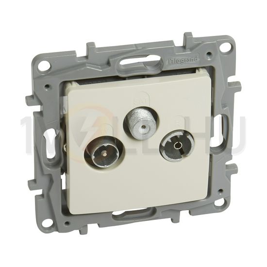 Niloé antenna aljzat TV-R-SAT süllyesztett bézs 3-kimenet végzáró 1.5dB/860MHz LEGRAND - 764663