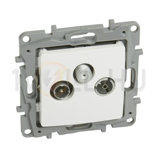 Niloé antenna aljzat TV-R-SAT süllyesztett fehér 3-kimenet végzáró 10dB/860MHz LEGRAND - 764565