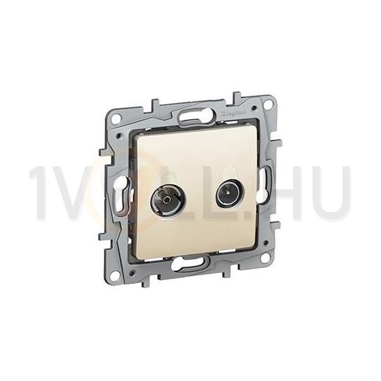 Niloé antenna aljzat TV-R süllyesztett bézs 2-kimenet átmenő 14dB/860MHz LEGRAND - 664661
