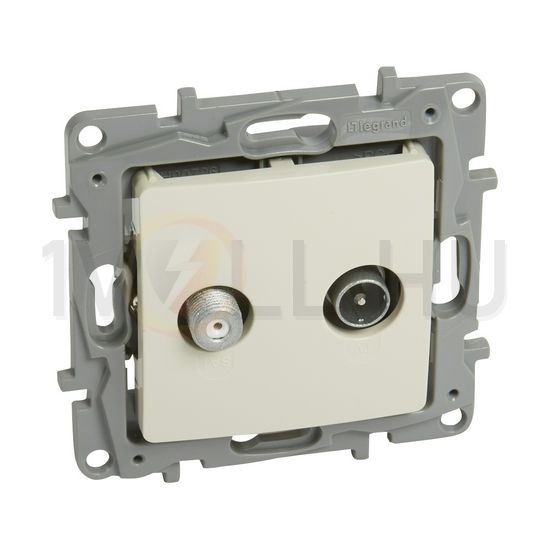 Niloé antenna aljzat TV-SAT csillagpontos süllyesztett bézs 2-kimenet végzáró LEGRAND - 764659