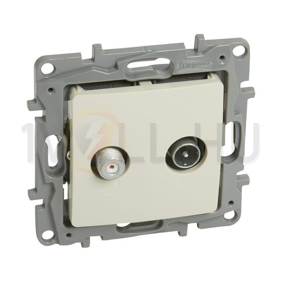 Niloé antenna aljzat TV-SAT süllyesztett bézs 2-kimenet átmenő 14dB/860MHz LEGRAND - 764657