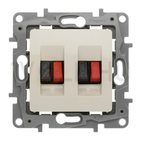 Niloé hangszóró csatlakozó betét közp. fedéllel sztereó műanyag bézs címketartó nélkül LEGRAND - 764681