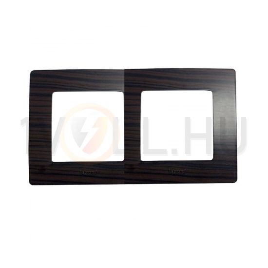 Niloé keret 2-es sötét fa dekor vízszintes és függőleges műanyag LEGRAND - 397092