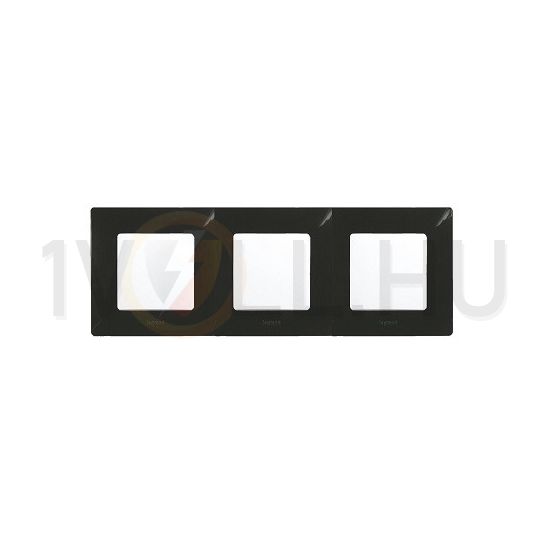 Niloé keret 3-as ónix fekete vízszintes és függőleges műanyag LEGRAND - 397053