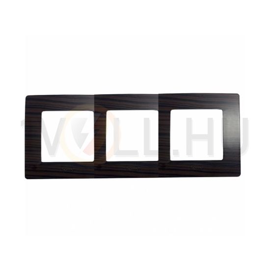 Niloé keret 3-as sötét fa dekor vízszintes és függőleges műanyag LEGRAND - 397093
