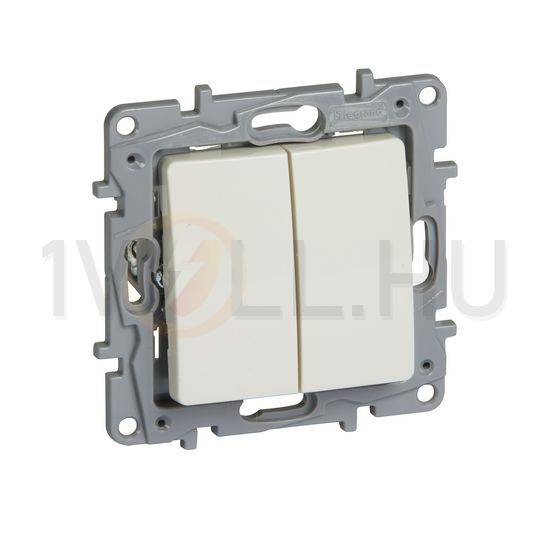 Niloé N106+6 nyomó betét 2- billentyűs 2v bézs IP20 süllyesztett dmax. műanyag LEGRAND - 764608